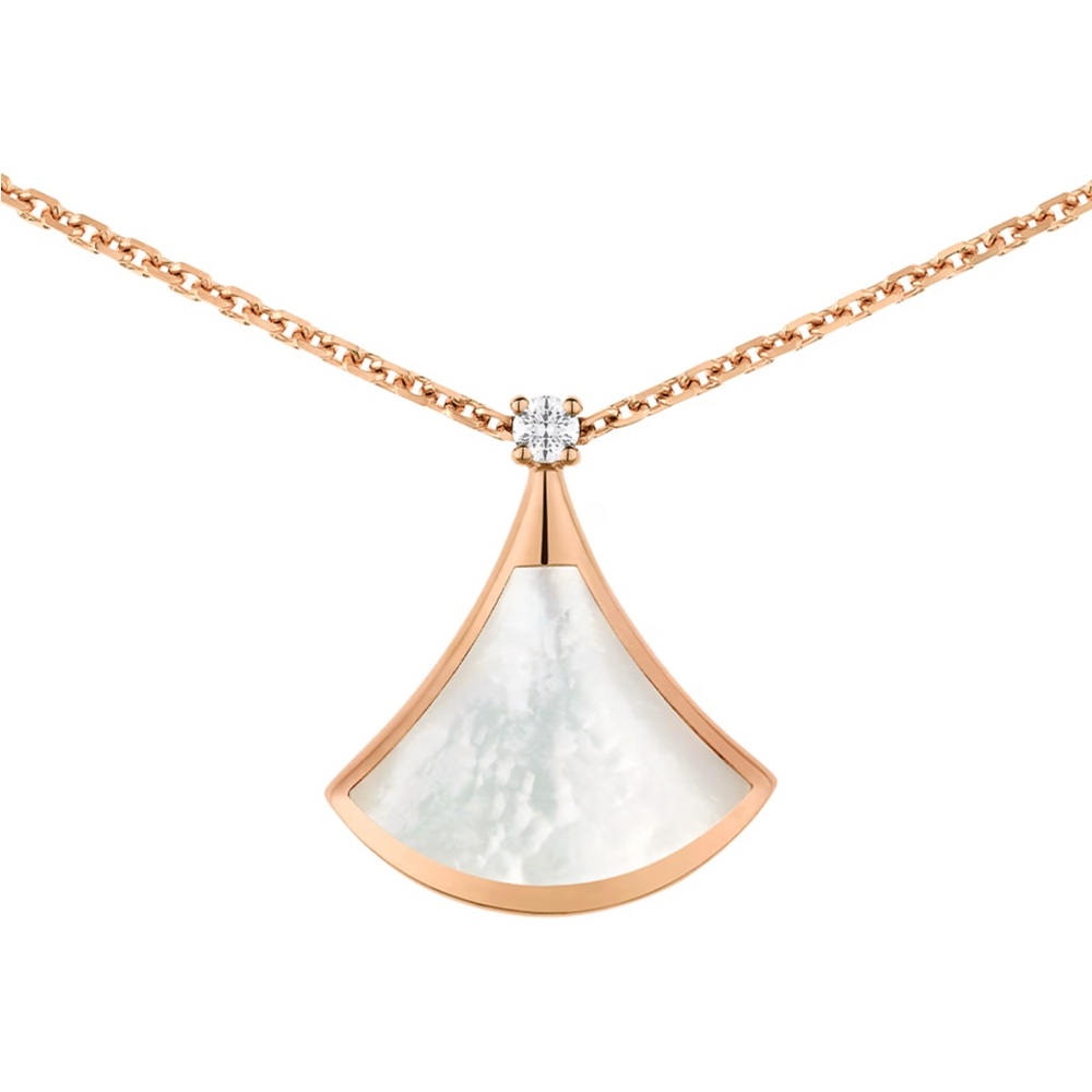 Divas’ Dream Necklace Bulgari Rose Gold and White Pendant Necklace - Picture 3 of 4